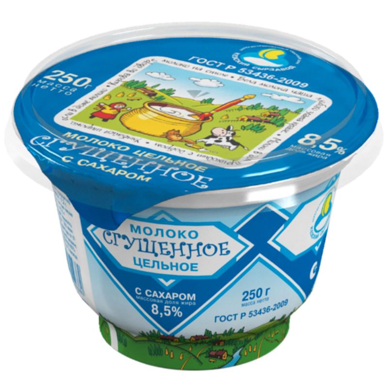 

Молоко сгущенное Кезский сырзавод цельное с сахаром 8.5% 250 г
