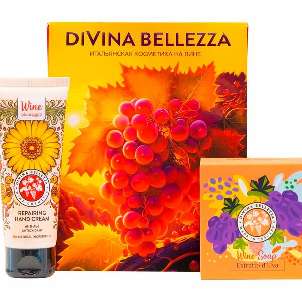 DIVINA BELLEZZA Set Con amore dalla Toscana 6 Подарочный набор (Крем для рук 75 мл + Мыло 