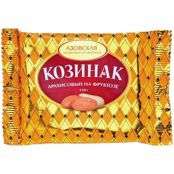 Козинак Азовская КФ арахисовый на фруктозе 110г