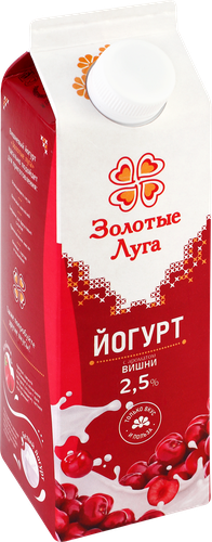 

Йогурт питьевой Золотые луга молочный с вишней 2,5% 450 г