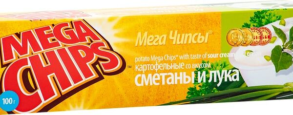Чипсы Mega Chips Сметана и лук 100г