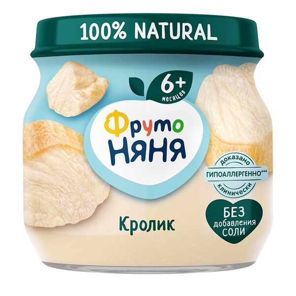 Пюре ФрутоНяня из кролика 80 г