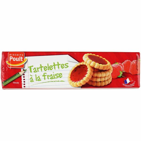 Тарталетки Biscuits Poult с начинкой со вкусом клубники