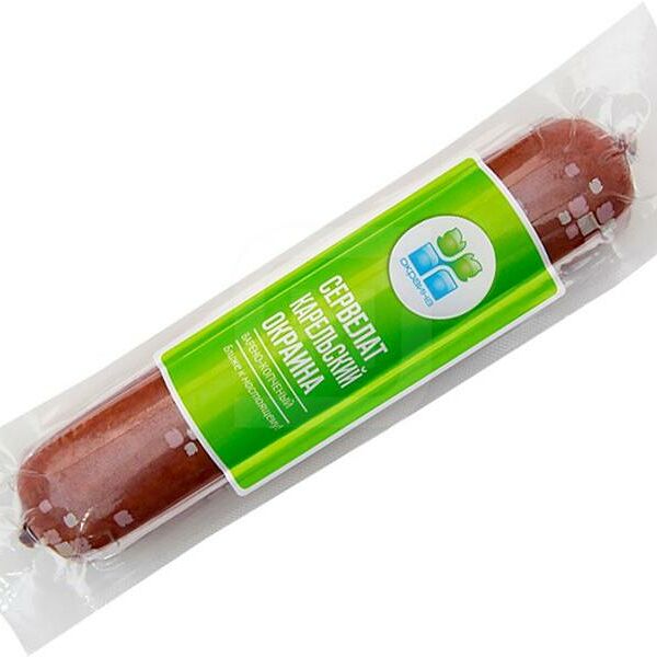 Колбаса Окраина Сервелат Карельский варено-копченый