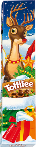 

Конфеты Toffifee с лесным орехом в карамельной чашечке с кремовой нугой и шоколадом, дизайн в ассортименте, 3x125 г