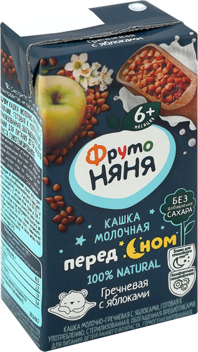 

Каша ФрутоНяня Молочно-гречневая с яблоками 200 мл