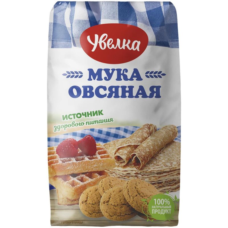 

Мука Увелка овсяная первый сорт 1 кг