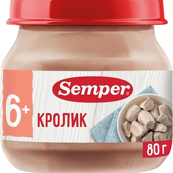 Пюре Semper Кролик 80г
