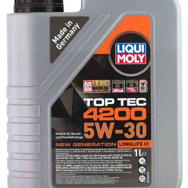 Масло моторное синтетическое Liqui Moly 5W-30 TopTec