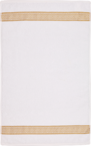 

Полотенце Cleanelly Меандро 50x80 см, белое, золотой бордюр