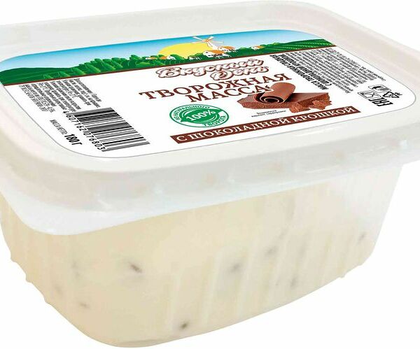 Масса творожная Вкусный день с шоколадной крошкой, 9%