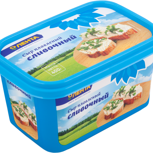 Сыр плавленый ЛЕНТА Сливочный 50%, без змж