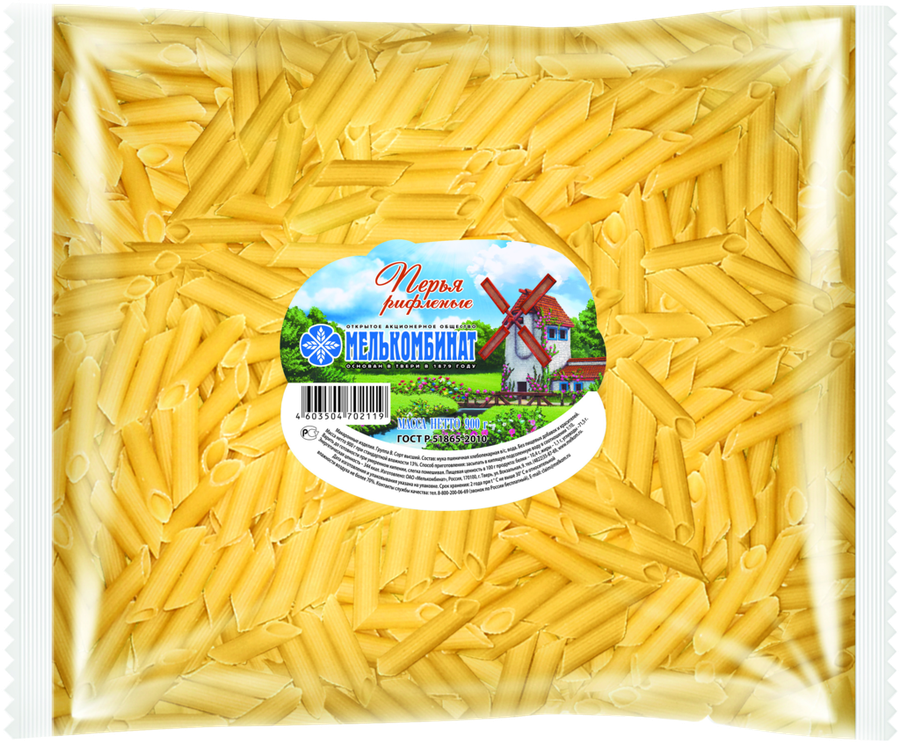 

Макароны МЕЛЬКОМБИНАТ Перья рифленые группа В
