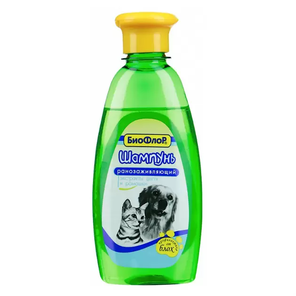 БиоФлоР Шампунь Ранозаживляющий для собак и кошек 245 мл