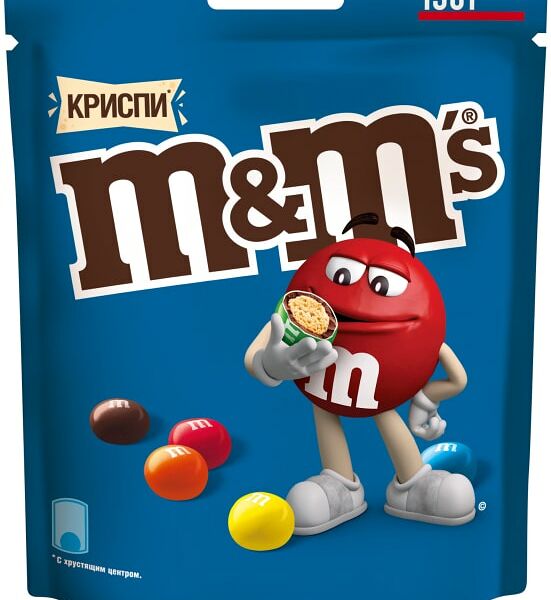 Драже M&MS Криспи хрустящие шарики 130г