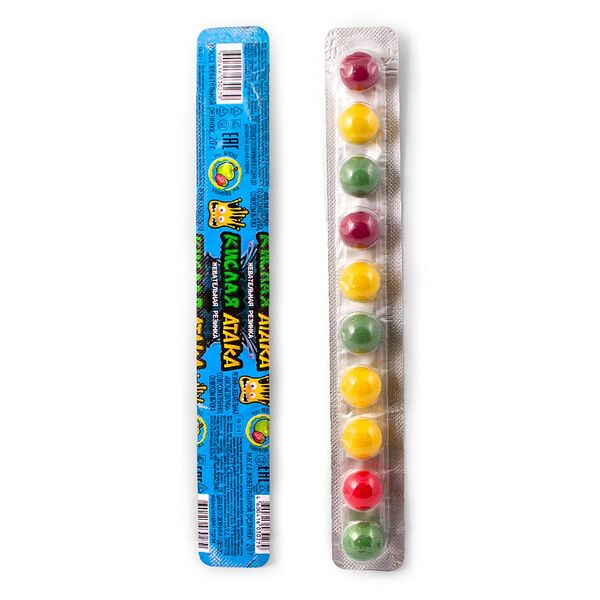 Жевательная резинка блистер Кислая Атака 20 г