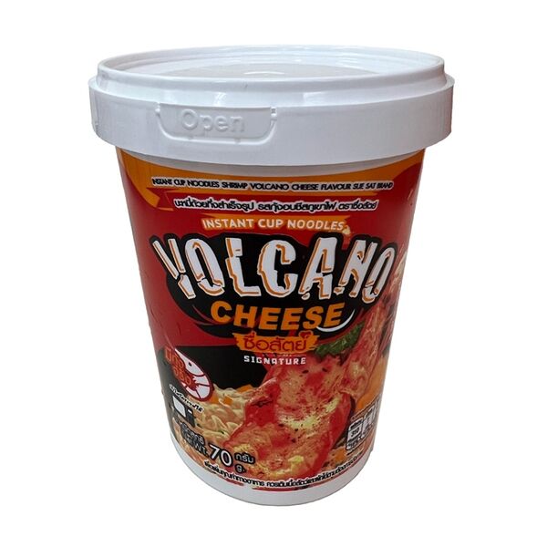 Лапша быстрого приготовления Sue Sat Volcano со вкусом креветок и сливочного сыра 70г, Таиланд