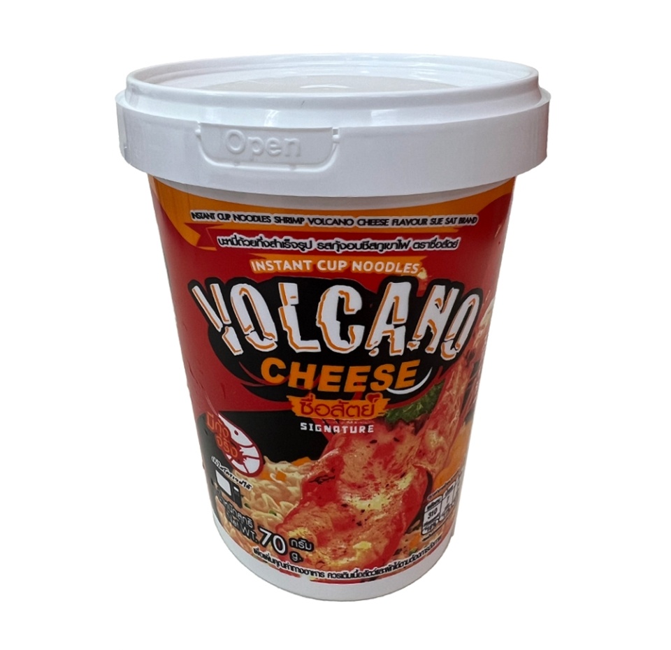 

Лапша быстрого приготовления Sue Sat Volcano со вкусом креветок и сливочного сыра 70г, Таиланд