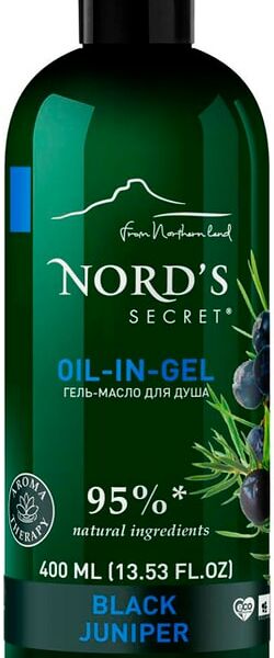 Гель-масло для душа Nords Secret тонизирующий Черный можжевельник 400мл