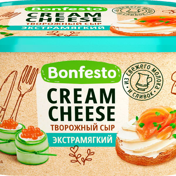 Сыр творожный BONFESTO Кремчиз 70%, без змж, 400г