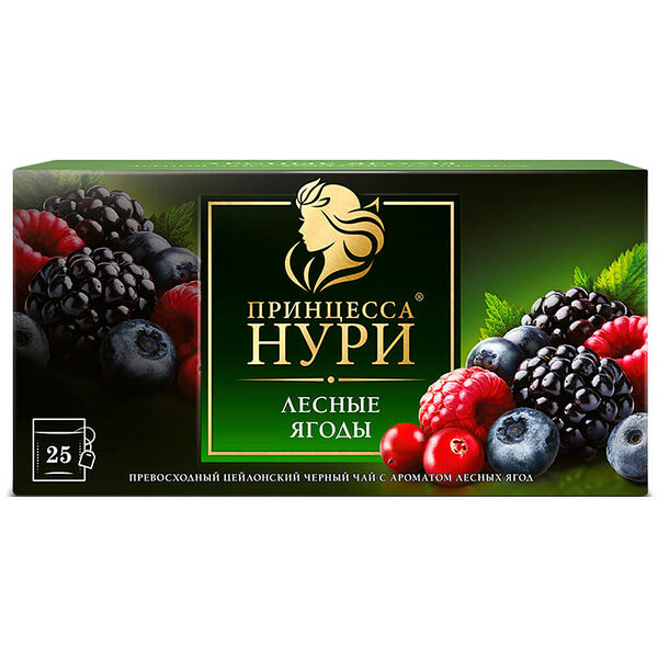 Чай Принцесса Нури 25 пак*1.5 г ягодный черный