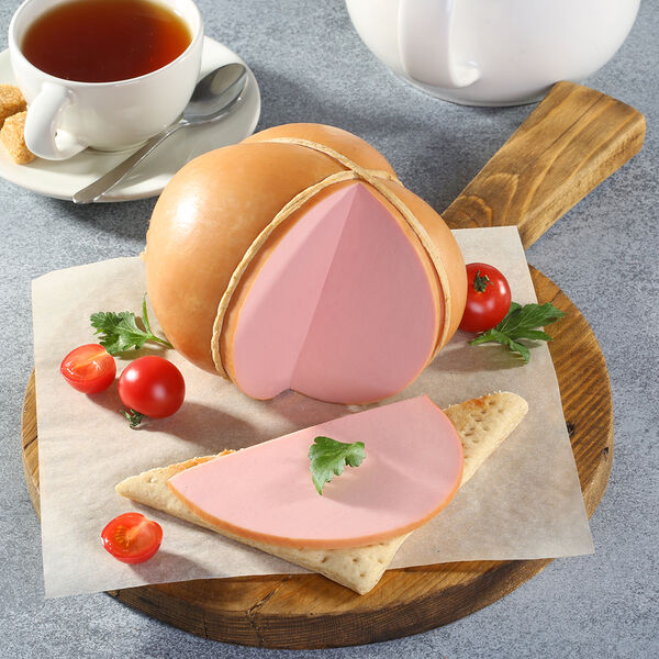 МясновЪ колбаса Докторская ГОСТ вареная в натуральной оболочке пузырь