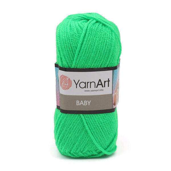 Пряжа YarnArt 'Baby' 50гр 150м (100% акрил)(8233 салатовый),мот