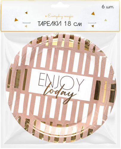 

Тарелки одноразовые Party d=18 см бумажные, с тиснением, 6 шт, дизайн в ассортименте