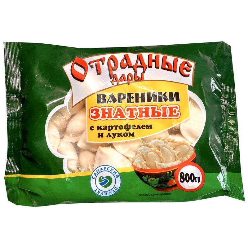 

Вареники Отрадные Дары знатные с картофелем и луком, 800 г