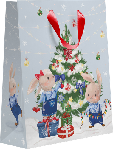 

Пакет подарочный Символ года 22.7x18x10см в ассортименте