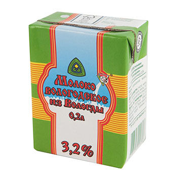 Молоко «Вологодское» ультрапастеризованное 3,2%, «Из Вологды»