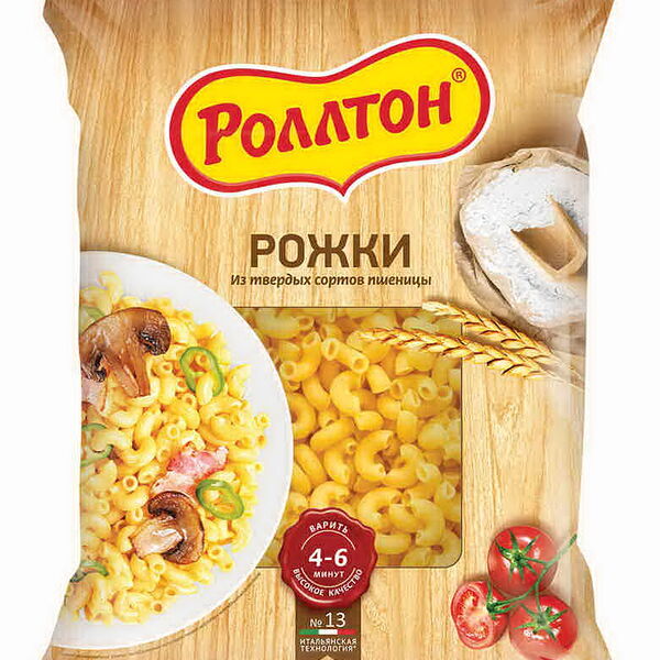 Макаронные изделия Рожки ТМ Роллтон Готовить легко гр А 400 г