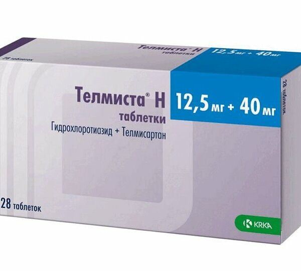 Телмиста Н таблетки 12.5 мг + 40 мг 28 шт