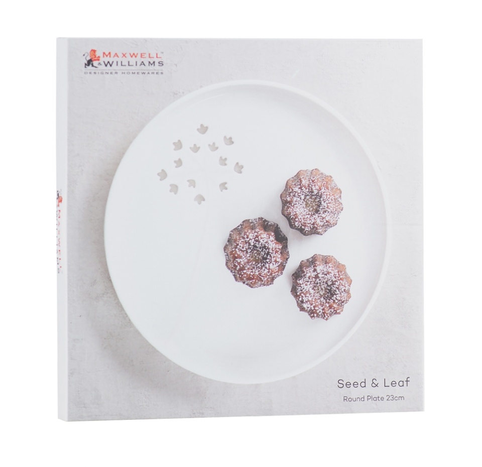 

Тарелка круглая Maxwell&Williams Листья белая в подарочной упаковке 23 см Китай