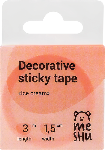 

Лента декоративная MESHU Ice cream клейкая, 1,5х300см, Арт. MS_36877
