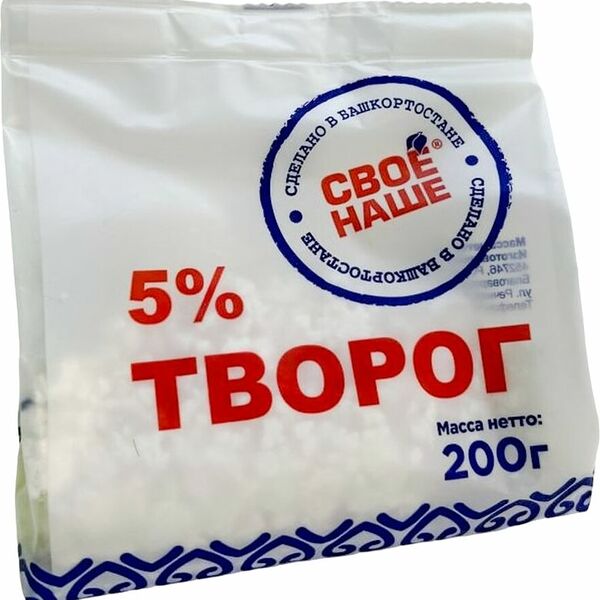 Творог Свое-Наше 5% 200г