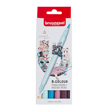 

Набор линеров Brushpen Венеция 6цв Bruynzeel Нидерланды