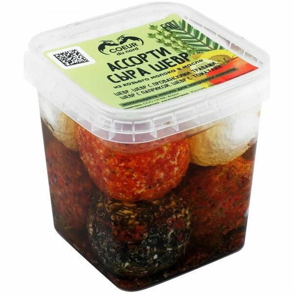 Сыр мягкий Coeur du nord Шевр ассорти из козьего молока 45%, 250г