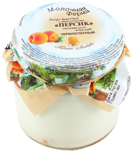 

Йогурт Родная Любава персик термостатный 2.5% 180 г