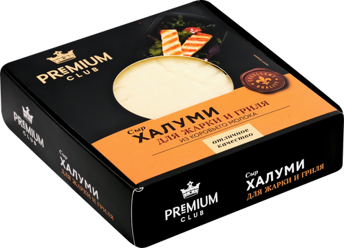 

Сыр PREMIUM CLUB Халуми для жарки и гриля 50%, без змж, 200г