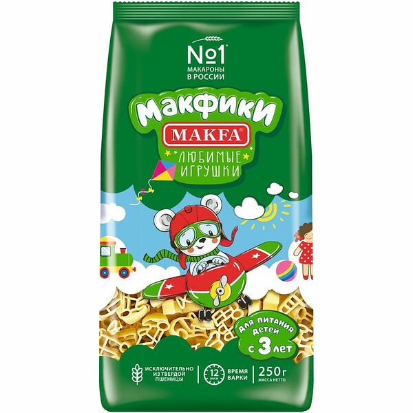 Макаронные изделия Макфики Makfa Любимые игрушки