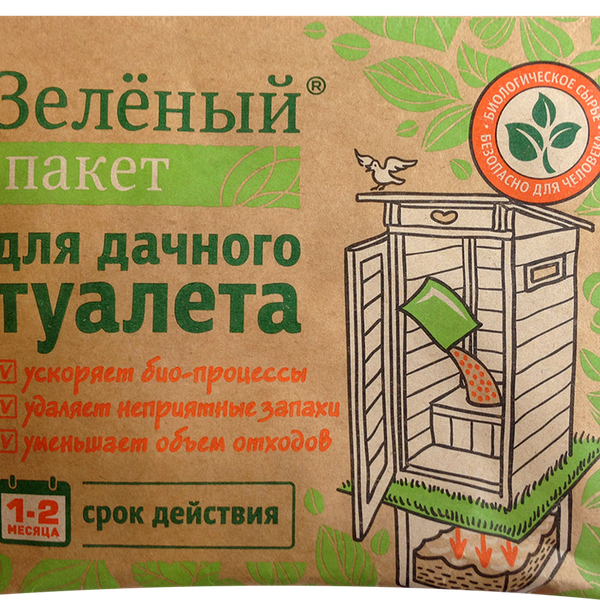 Средство для дачного туалета Зеленый пакет