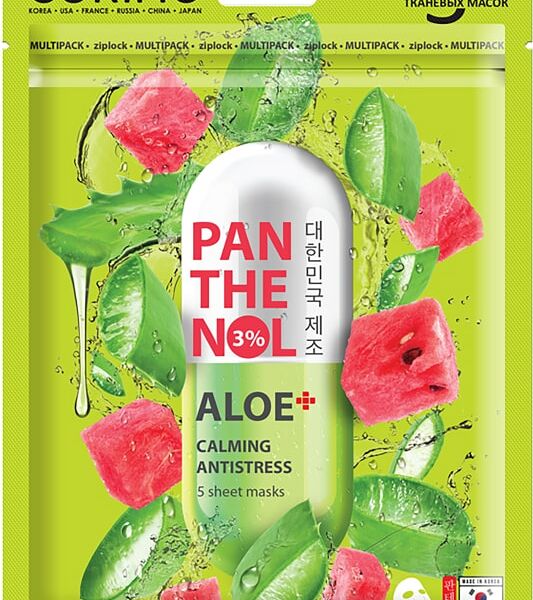 Набор масок для лица Corimo Aloe-Panthenol липидовосстанавливающая 5шт