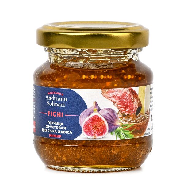 Горчица фруктовая для сыра и мяса Инжир Adriano Solinari