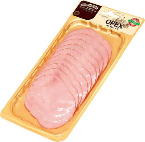 

Мясной орех копчёно-варёный Егорьевская КГФ нарезка 115 г