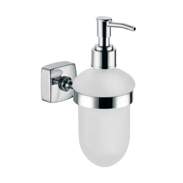 Дозатор для жидкого мыла Kvadro, хром/стекло