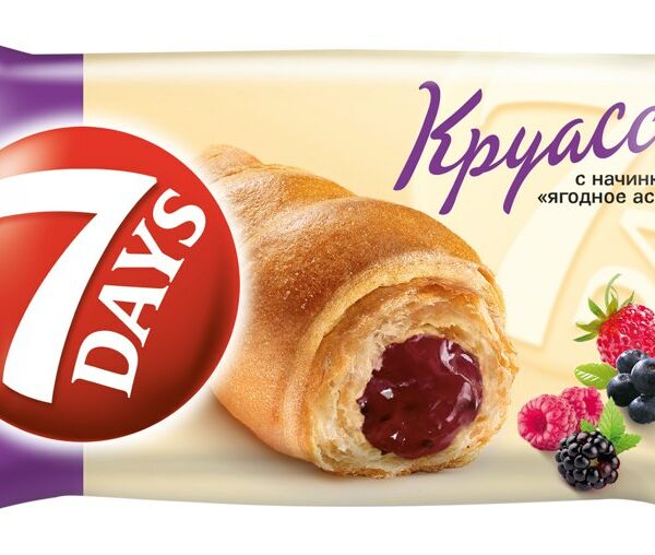 Круассан 7DAYS с начинкой Ягодное ассорти, 65 г