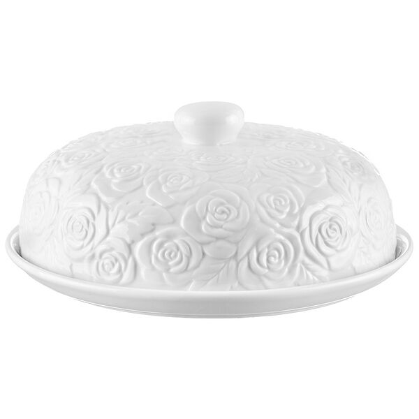 Блюдо для блинов Розы, 23 см, фарфор