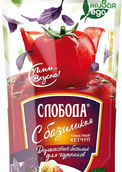 Кетчуп Слобода с базиликом 320г