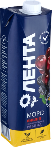 

Морс Лента вишня-черноплодная рябина